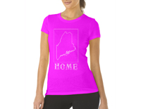 maine home shirt womens hot pink v neck