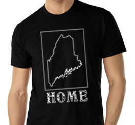 maine home shirt black v neck