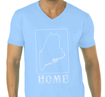 maine home shirt sky blue v neck